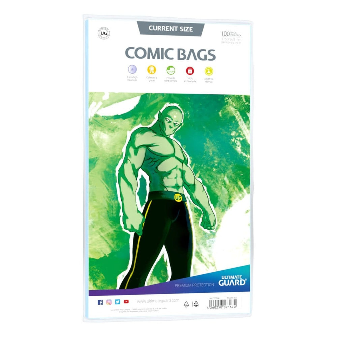 Immagine del prodotto Ultimate Guard Comic Bags Standard (100) - Current Size