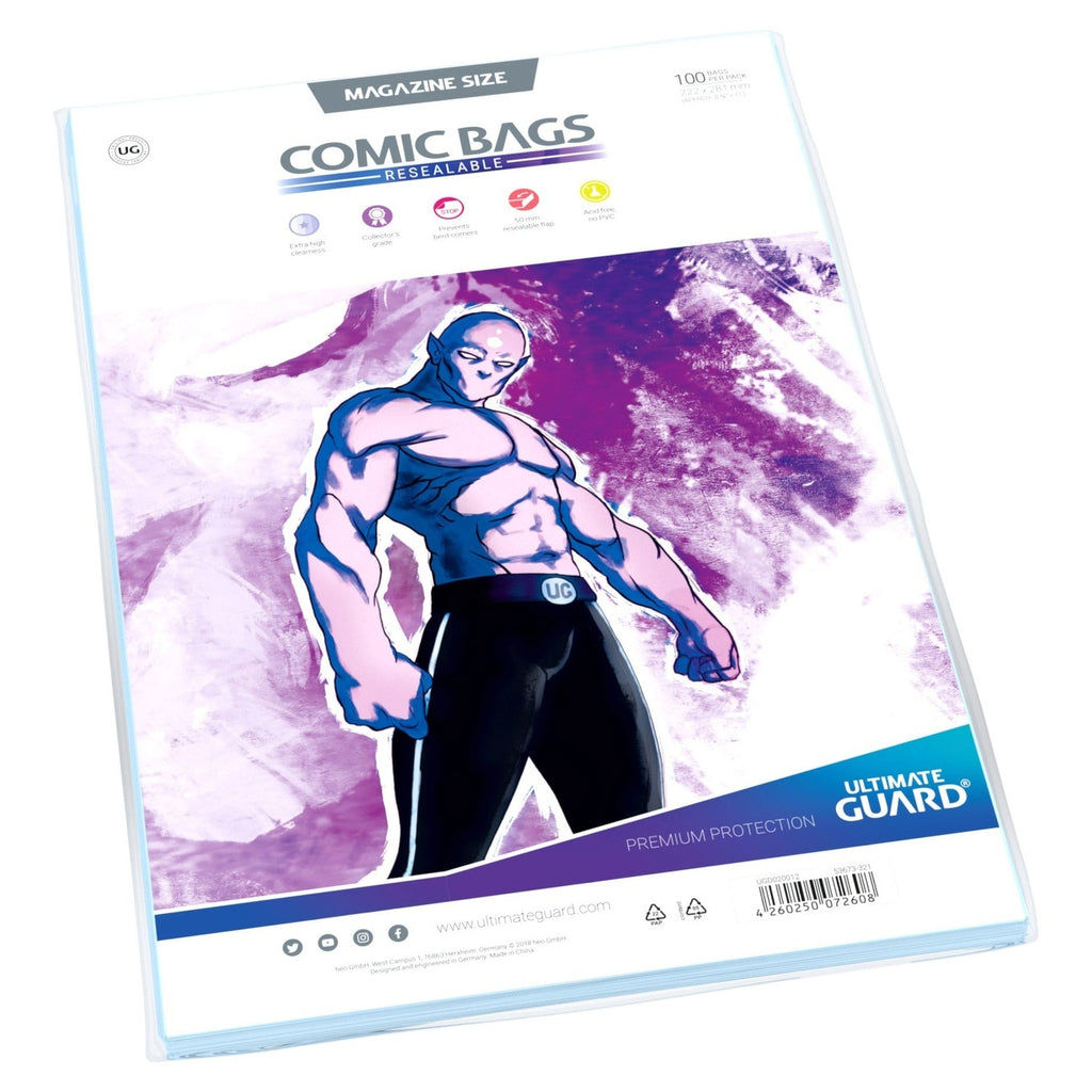 Product image Ultimate Guard Comic Bags Re-sealable Magazine Size (100)