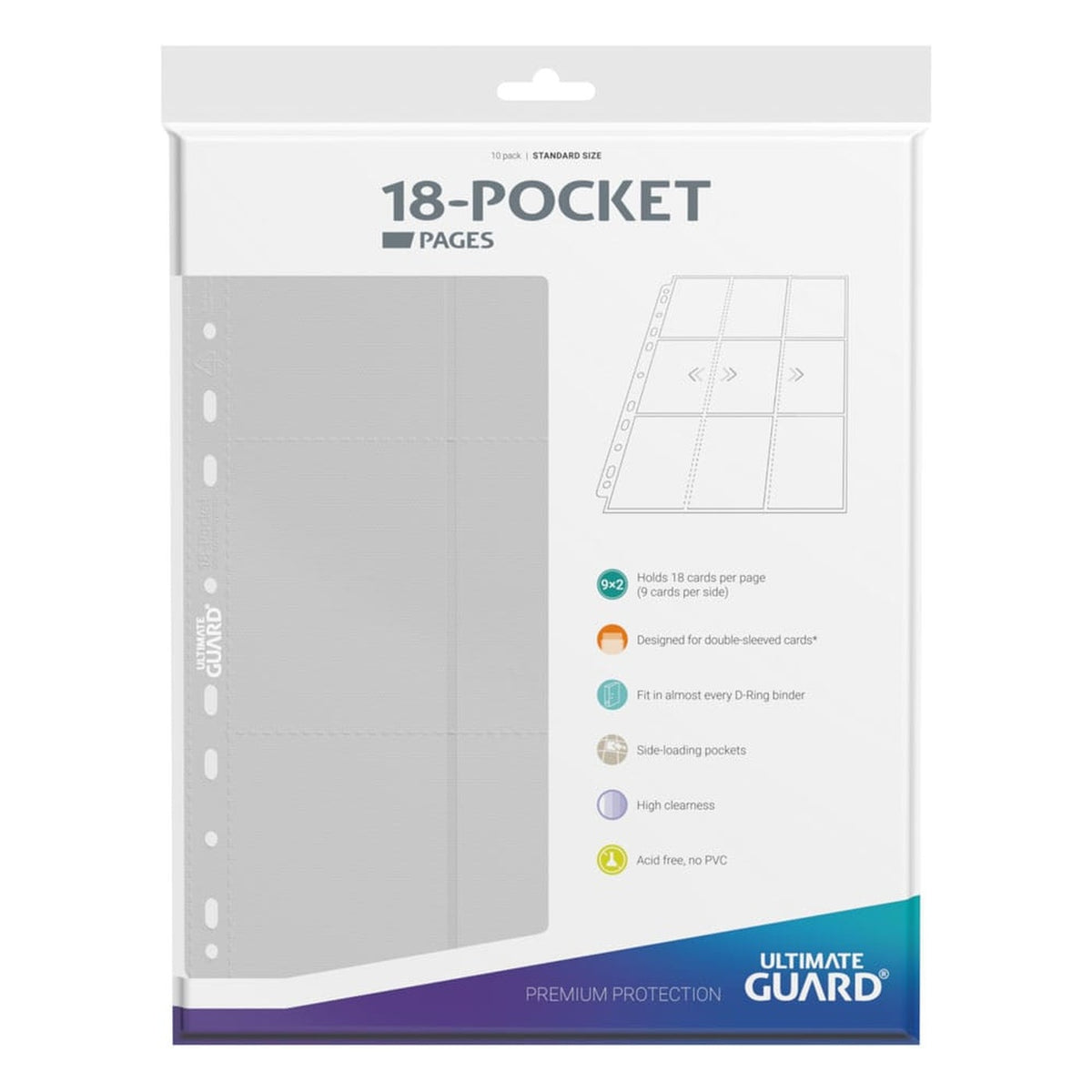 Immagine del prodotto Ultimate Guard Pagine a 18 Tasche con Caricamento Laterale (10) - Bianco