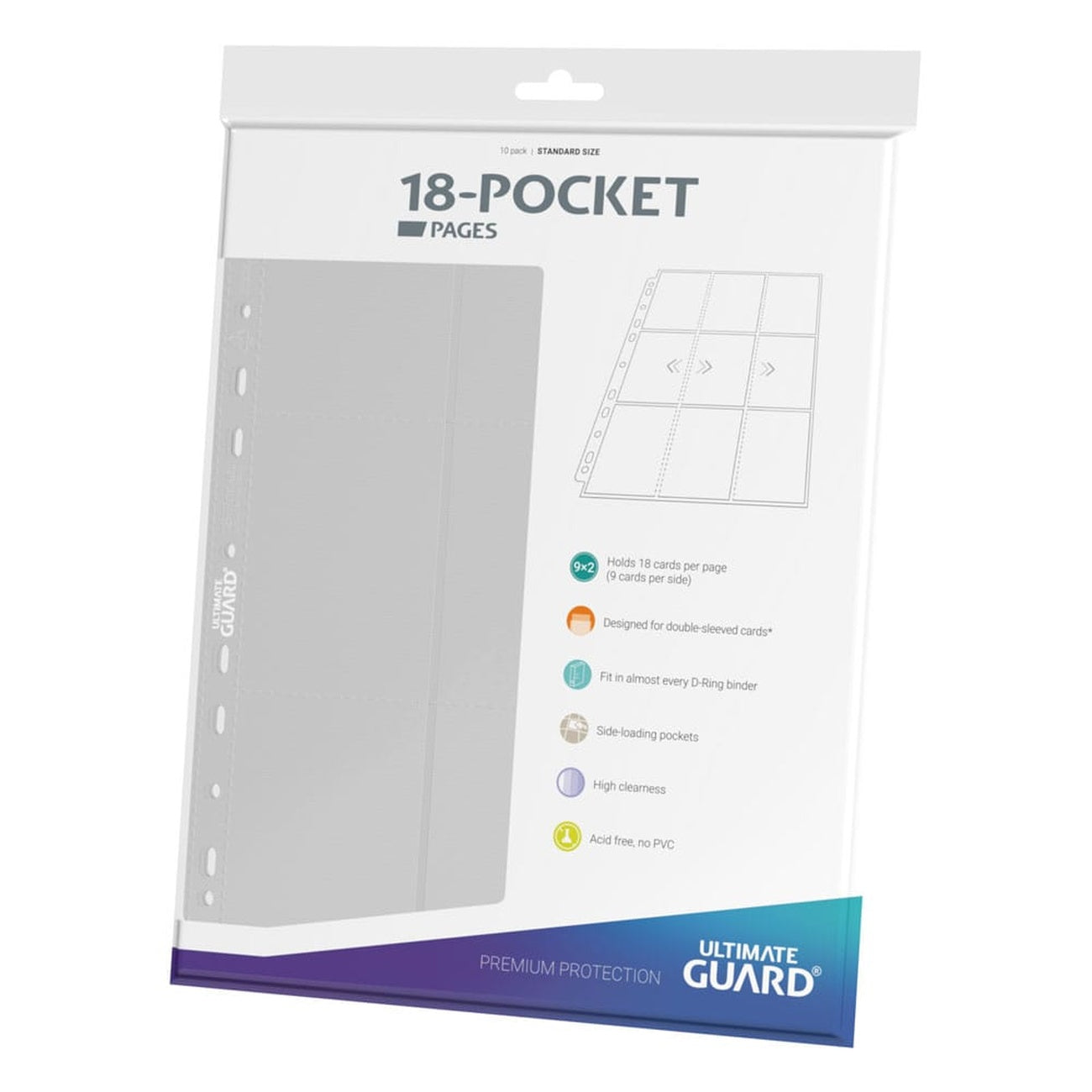 Immagine del prodotto Ultimate Guard Pagine a 18 Tasche con Caricamento Laterale (10) - Bianco