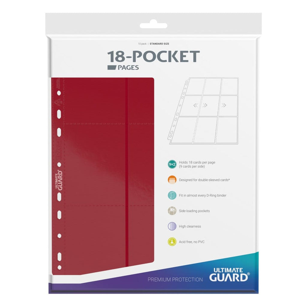 Product image Ultimate Guard 18-Pocket Pages Side-Loading (10) - Red