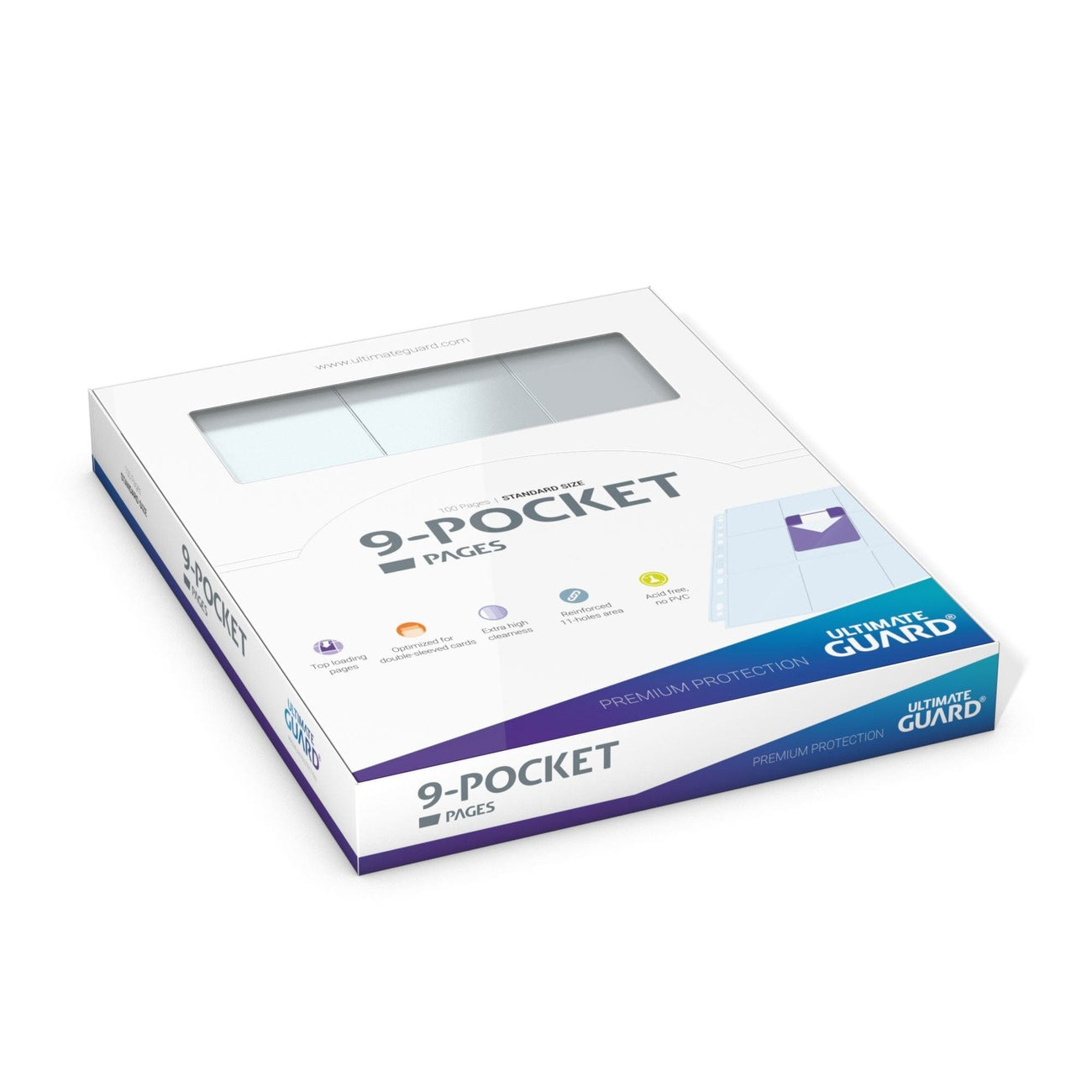 Product image Ultimate Guard 9-Pocket Pages Top-Loading (100) - Transparent