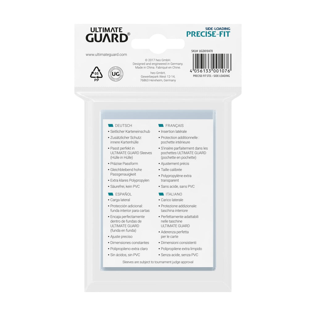 Immagine del prodotto Ultimate Guard Precise-Fit Sleeves Standard Size (100) - Side-Loading