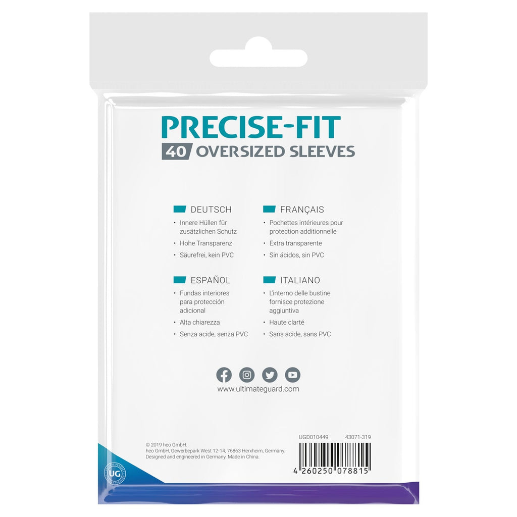 Immagine del prodotto Ultimate Guard Precise-Fit Oversized Sleeves (40)