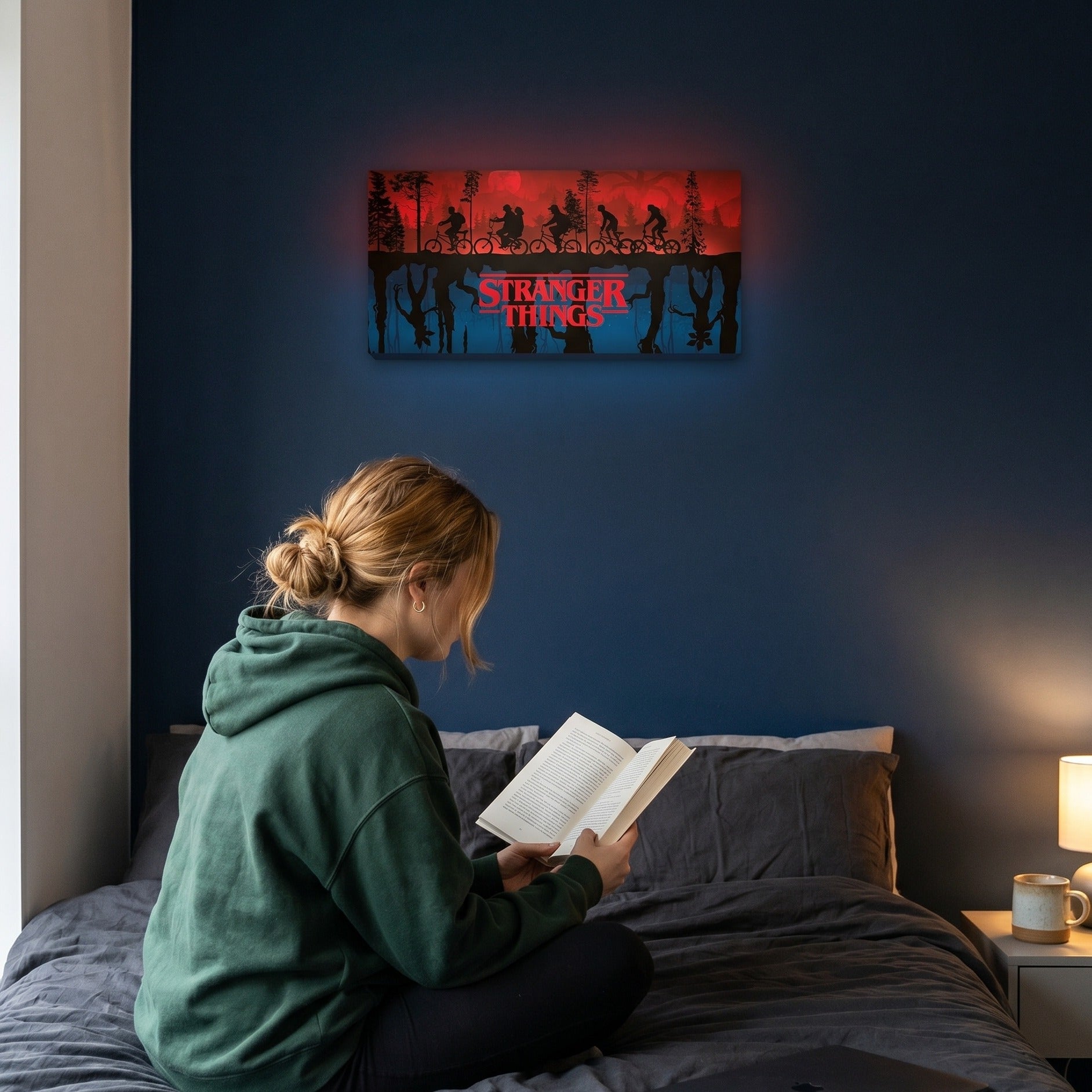 Immagine del prodotto Stranger Things - Two Worlds quadro da parete con luce