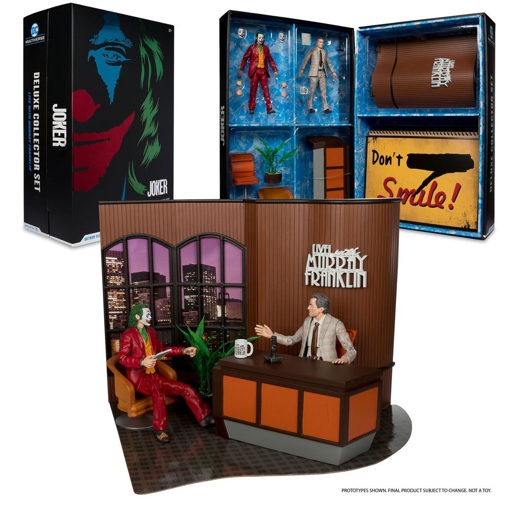 Immagine del prodotto Joker DC Multiverse (film Joker) Action figure Deluxe da collezione The Joker (Live with Murray Franklin) Edizione limitata 18