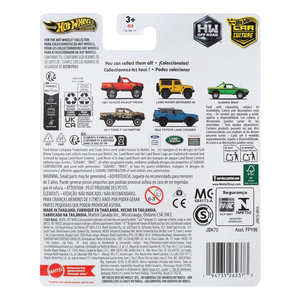 Immagine del prodotto Hot Wheels Premium Car Culture Modellino die-cast 1/64 Ford F-150 Raptor 2017