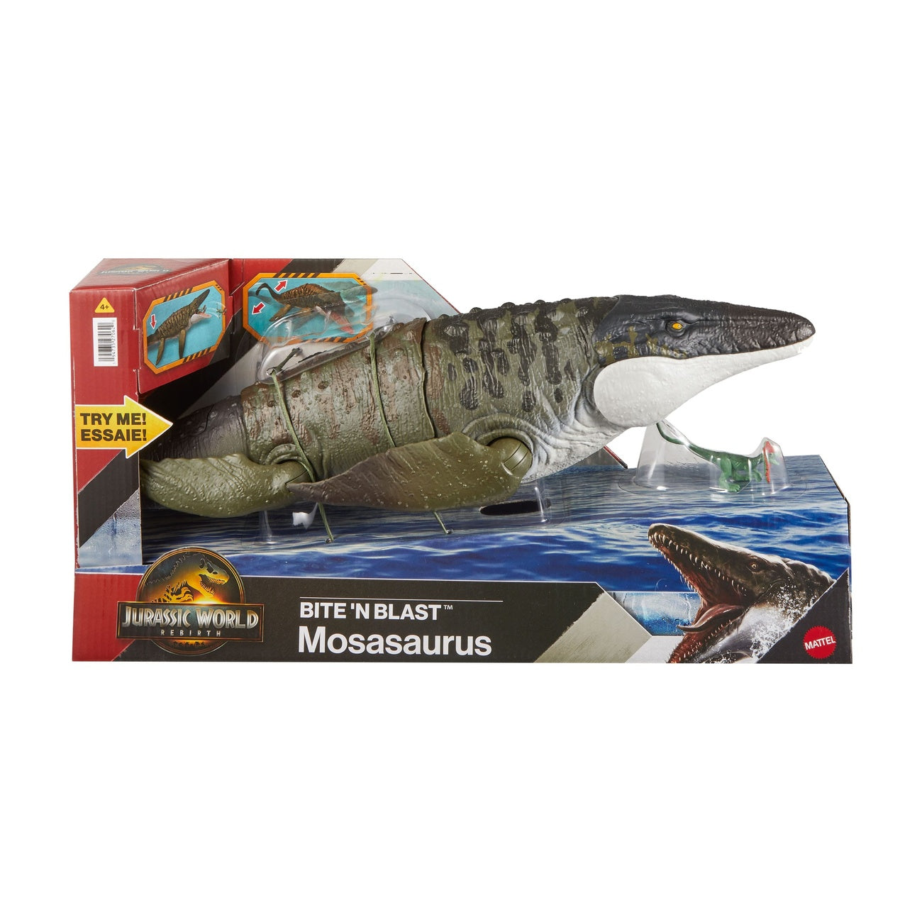 Immagine del prodotto Jurassic World: Rebirth Action figure Mosasaurus Bite 'n Blast 65 cm