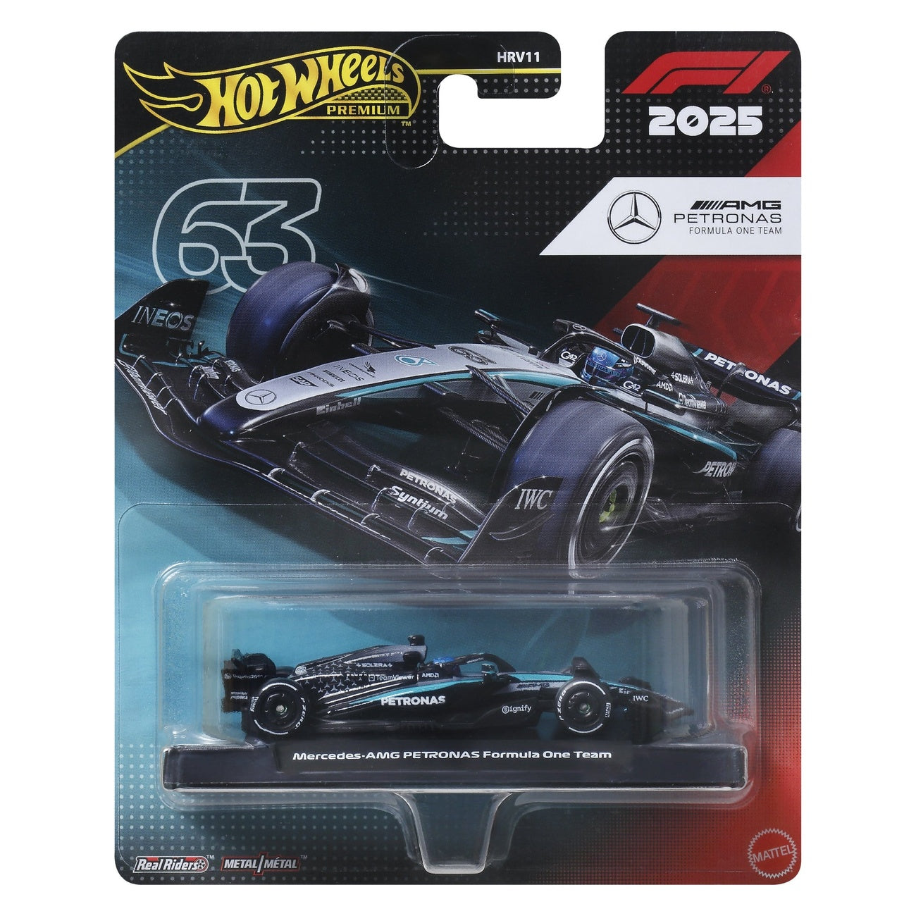 Immagine del prodotto Formula 1 Hot Wheels veicolo Premium pressofuso 1:64 Team Mercedes Benz: Pilota 1