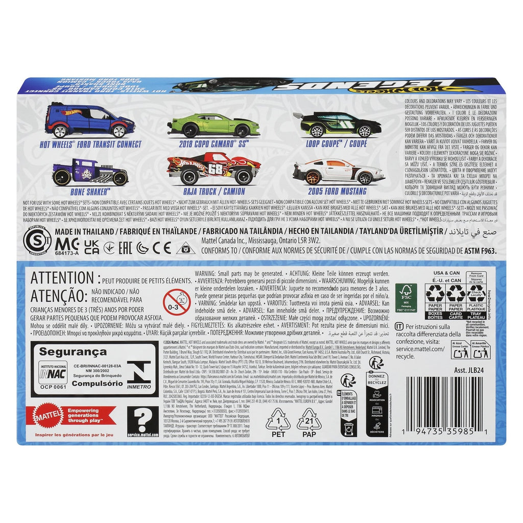 Immagine del prodotto Hot Wheels Silver Series veicoli die-cast set da 6 1/64 Legends