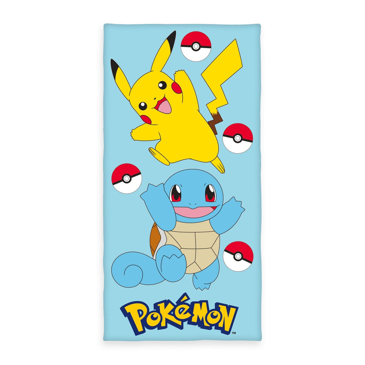 Immagine del prodotto Pokémon Asciugamano in velluto Pikachu & Squirtle 75 x 150 cm