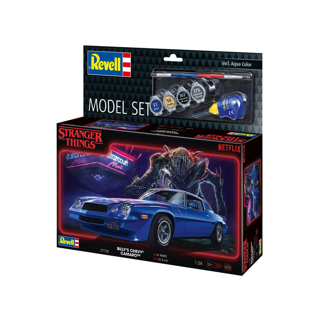 Immagine del prodotto Stranger Things Kit di modellismo Set 1/25 Chevy Camaro Z/28 (Aqua Color) 19 cm