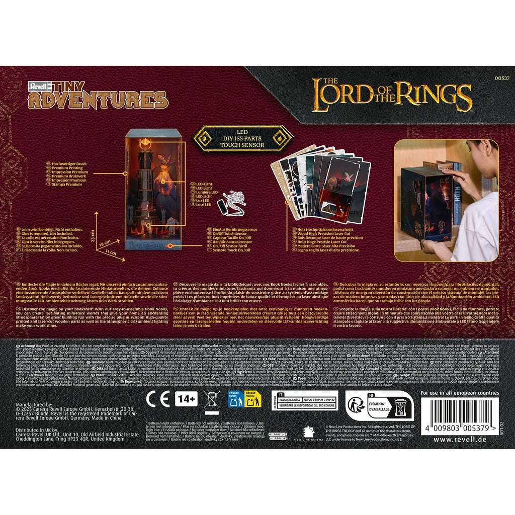 Immagine del prodotto Il Signore degli Anelli Tiny Adventures Book Nook mini diorama Barad-dûr 23 cm