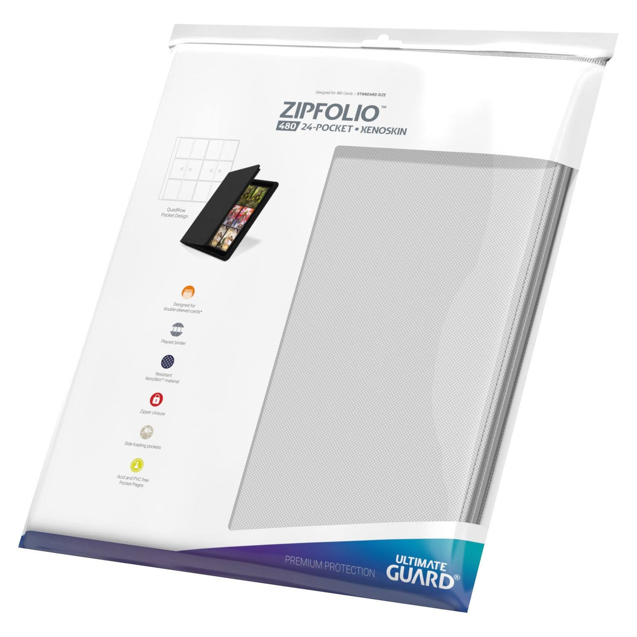 Immagine del prodotto Ultimate Guard Zipfolio 480 Xenoskin a 24 Tasche - Bianco