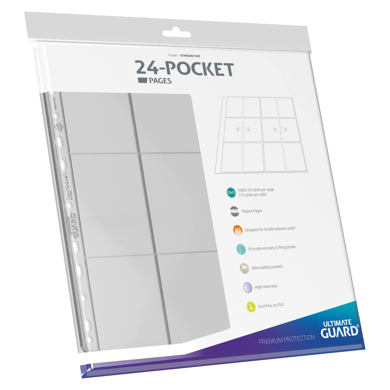 Immagine del prodotto Ultimate Guard 24-Pocket QuadRow Pages Side-Loading (10) - Trasparente