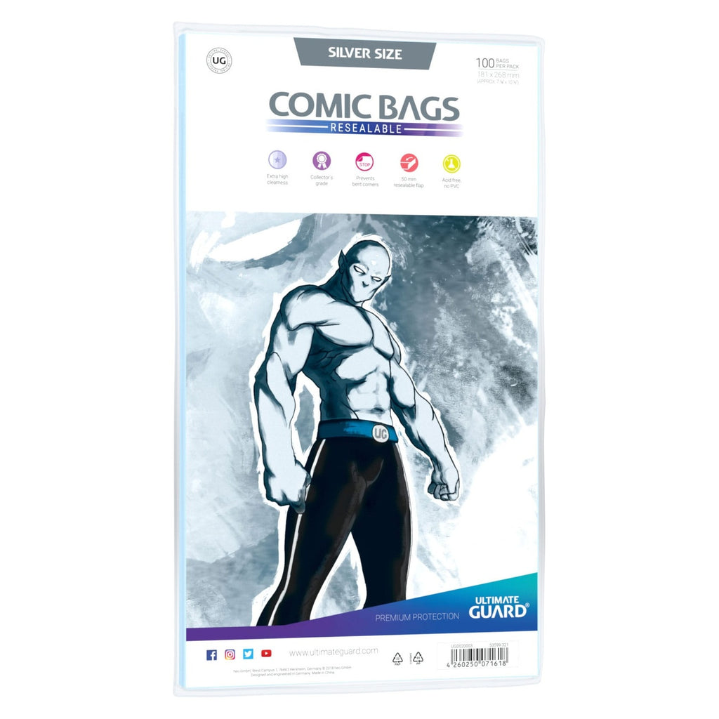 Immagine del prodotto Ultimate Guard Comic Bags richiudibili (100) - Silver Size