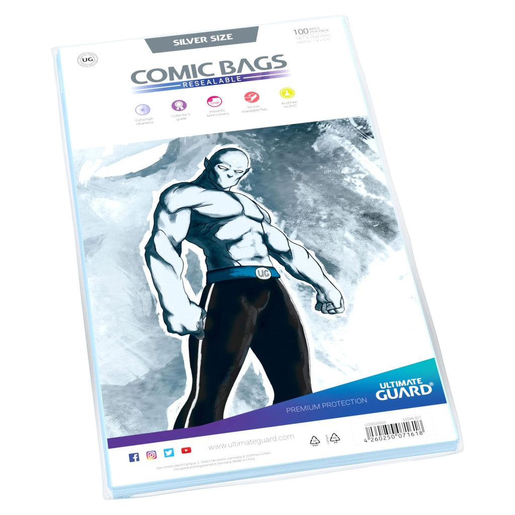 Immagine del prodotto Ultimate Guard Comic Bags richiudibili (100) - Silver Size