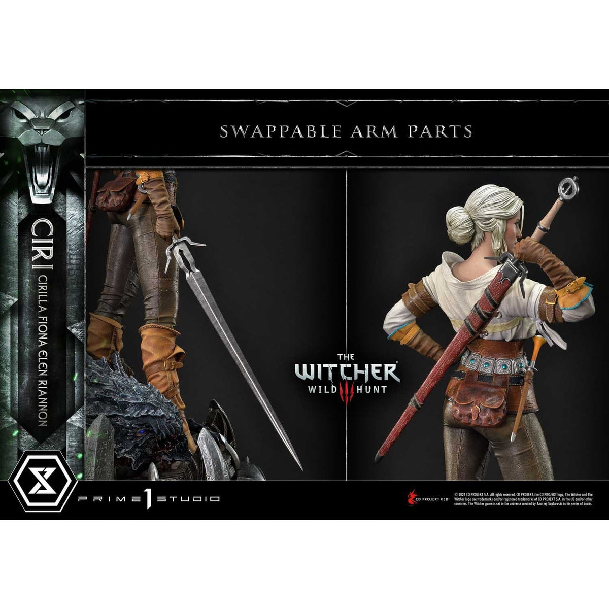 Immagine del prodotto The Witcher 3: Wild Hunt Museum Masterline Statua 1/3 Caccia Selvaggia Ciri Fiona Elen Riannon 81 cm