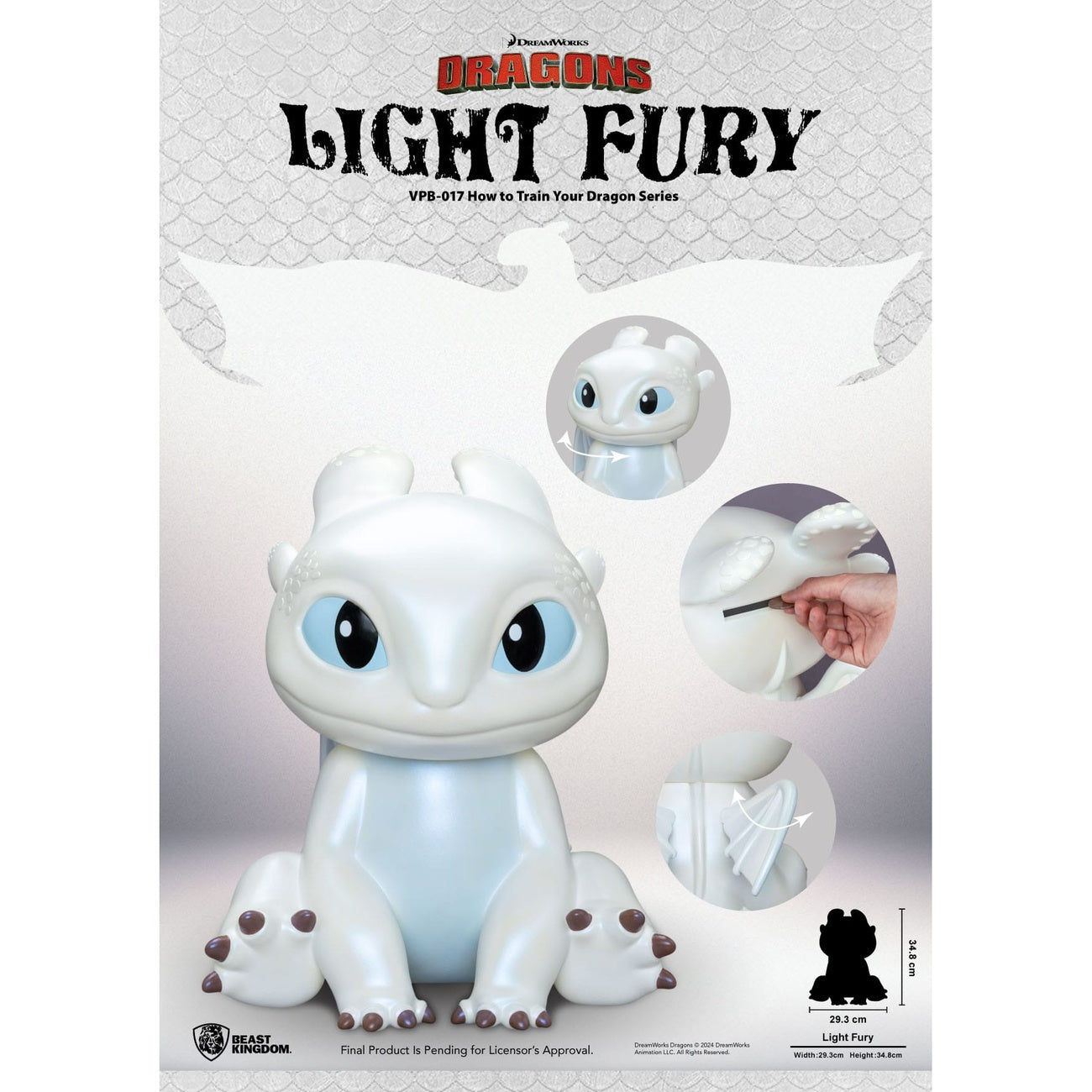 Product image How to Train Your Dragon Functional Figure Money Box Light Fury 35 cm