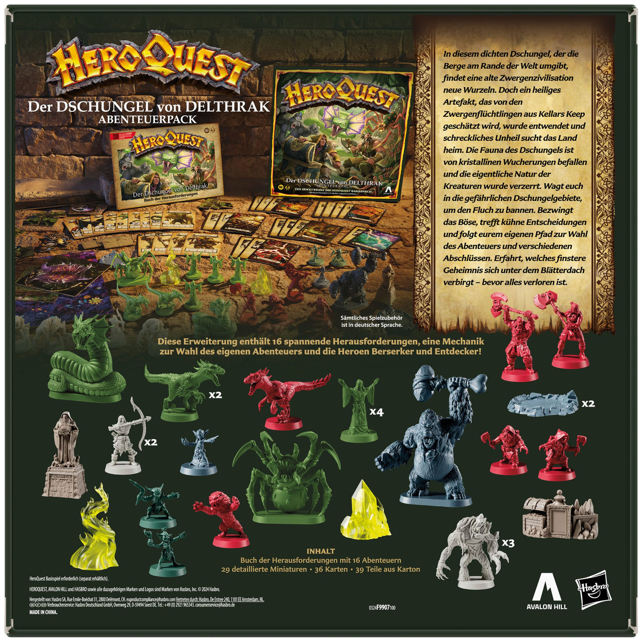 Immagine del prodotto HeroQuest Espansione gioco da tavolo La Giungla di Delthrak Adventure Pack *Versione tedesca*