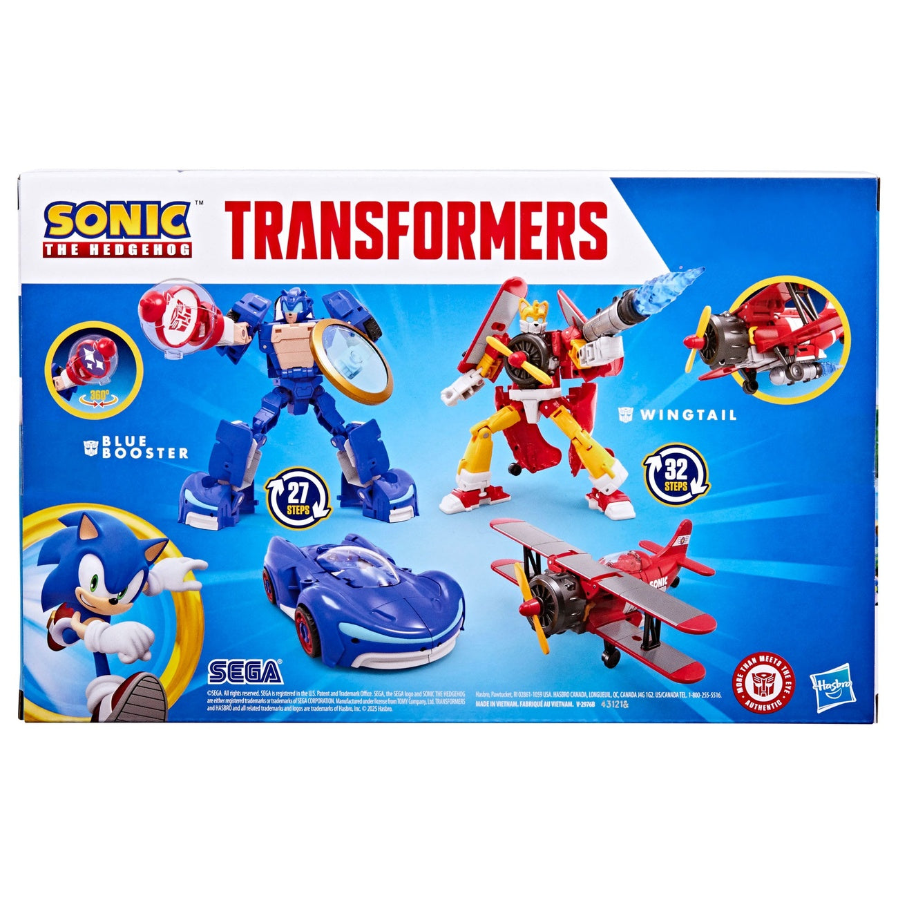 Immagine del prodotto Sonic the Hedgehog x Transformers Set di 2 action figure Wingtail & Blue Booster 13 cm