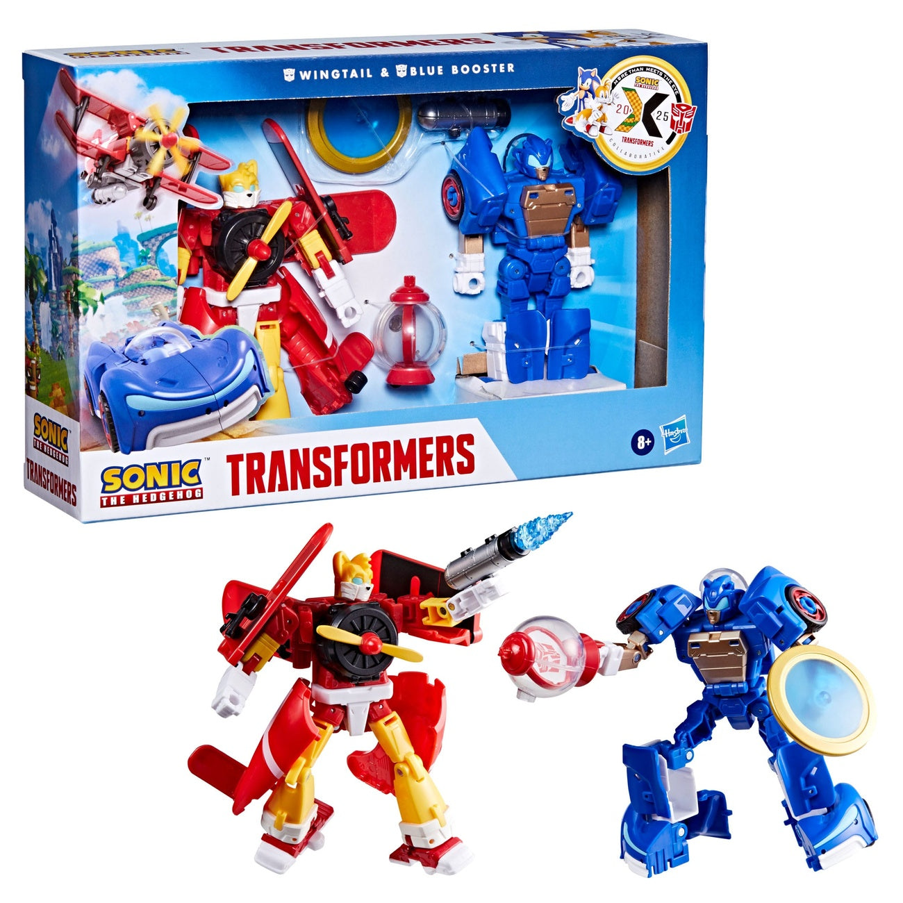 Immagine del prodotto Sonic the Hedgehog x Transformers Set di 2 action figure Wingtail & Blue Booster 13 cm