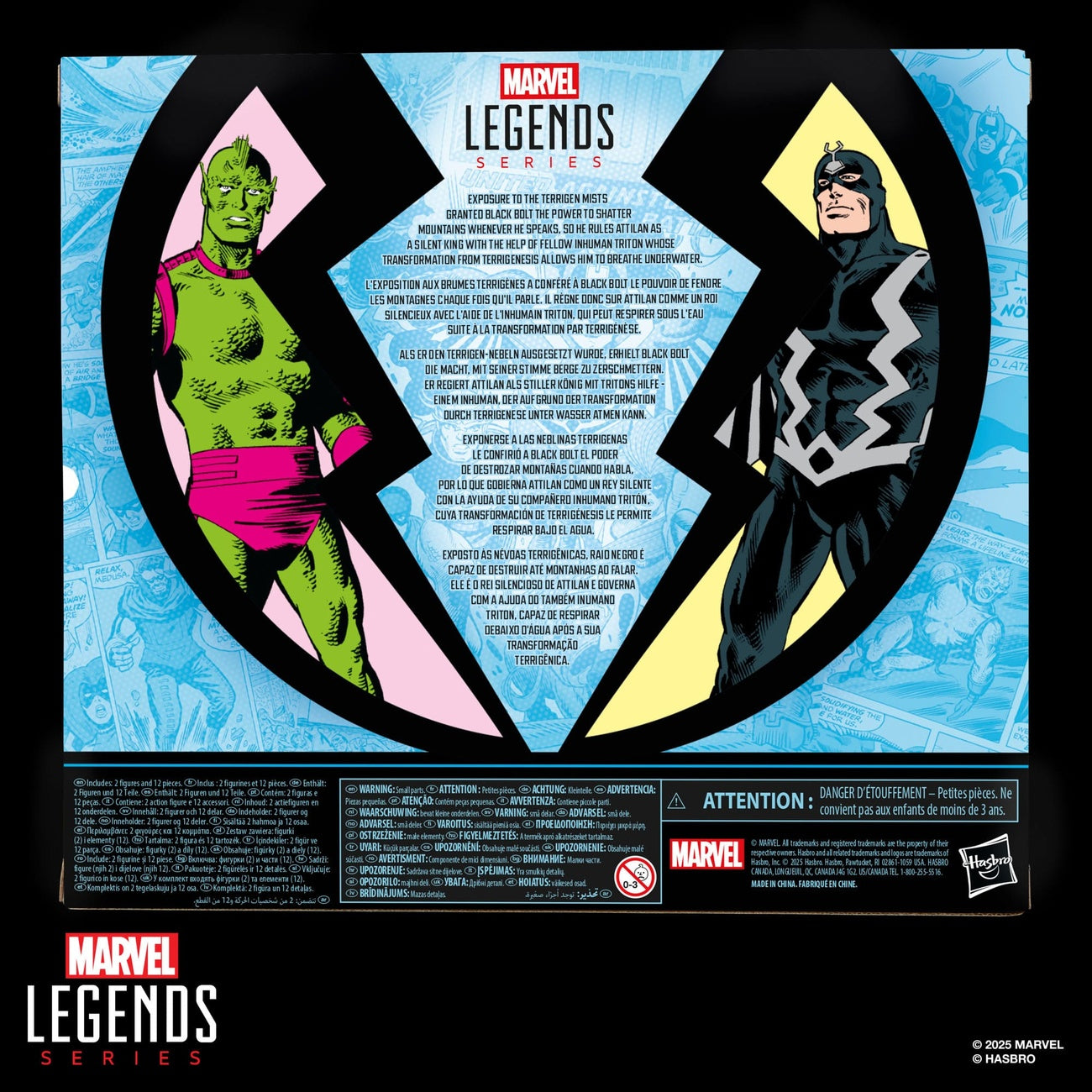 Immagine del prodotto Inhumans Marvel Legends action figure set da 2 Black Bolt & Marvel's Triton 15 cm