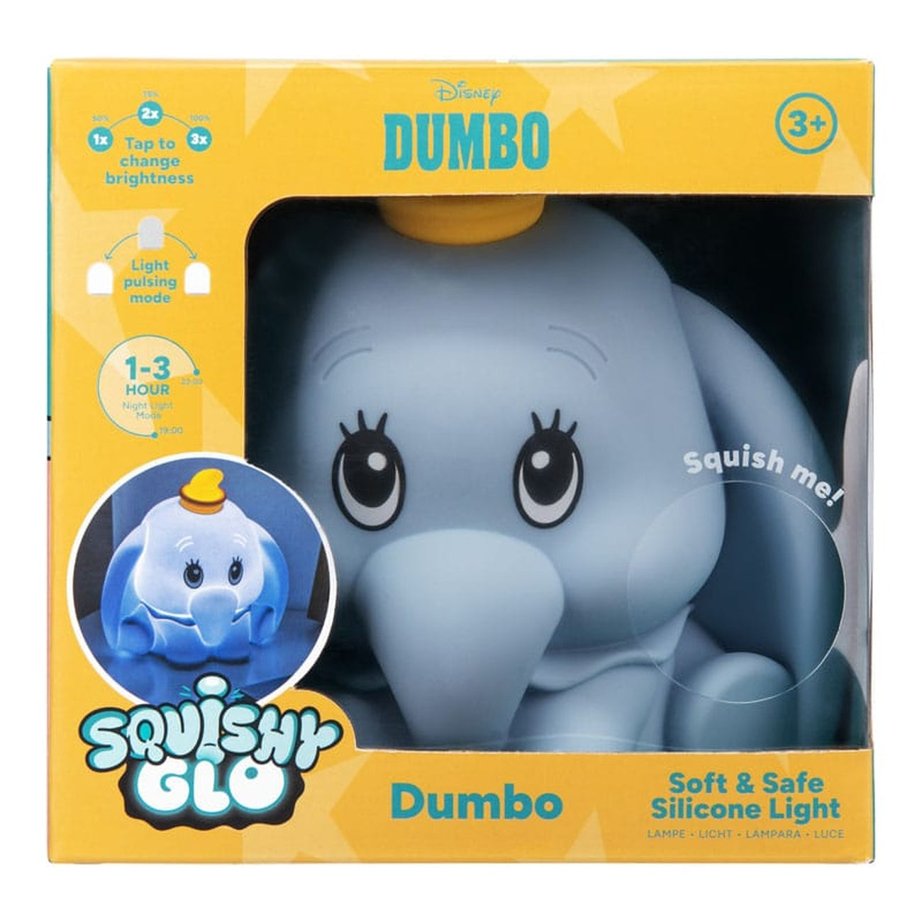 Immagine del prodotto Disney Squishy Glo lampada in silicone Dumbo