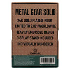 Immagine del prodotto Lingotto Metal Gear Solid 2 Raiden in metallo 24k Gold Plated Limited Edition