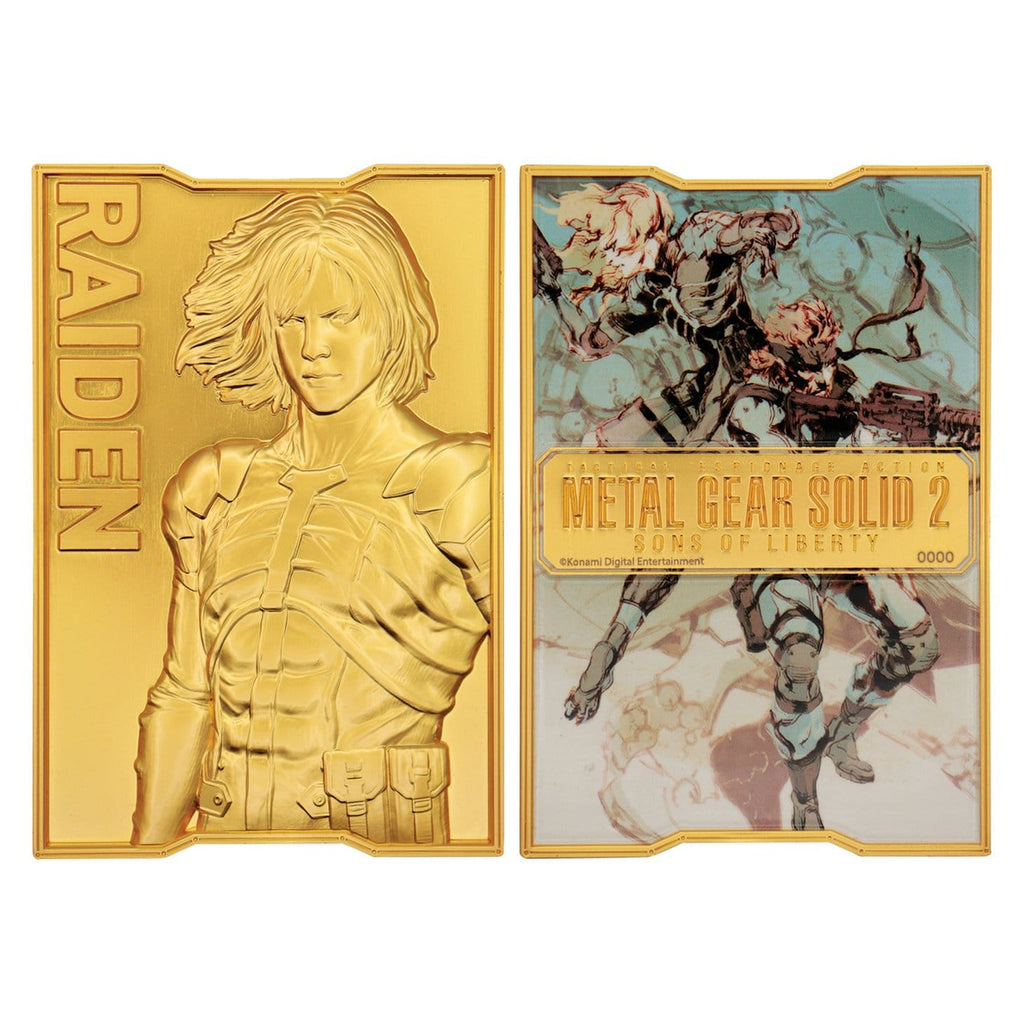 Immagine del prodotto Lingotto Metal Gear Solid 2 Raiden in metallo 24k Gold Plated Limited Edition