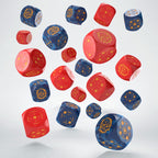 Product image Crosshairs Compact D6 Dice Set Cobalt & Red (20)