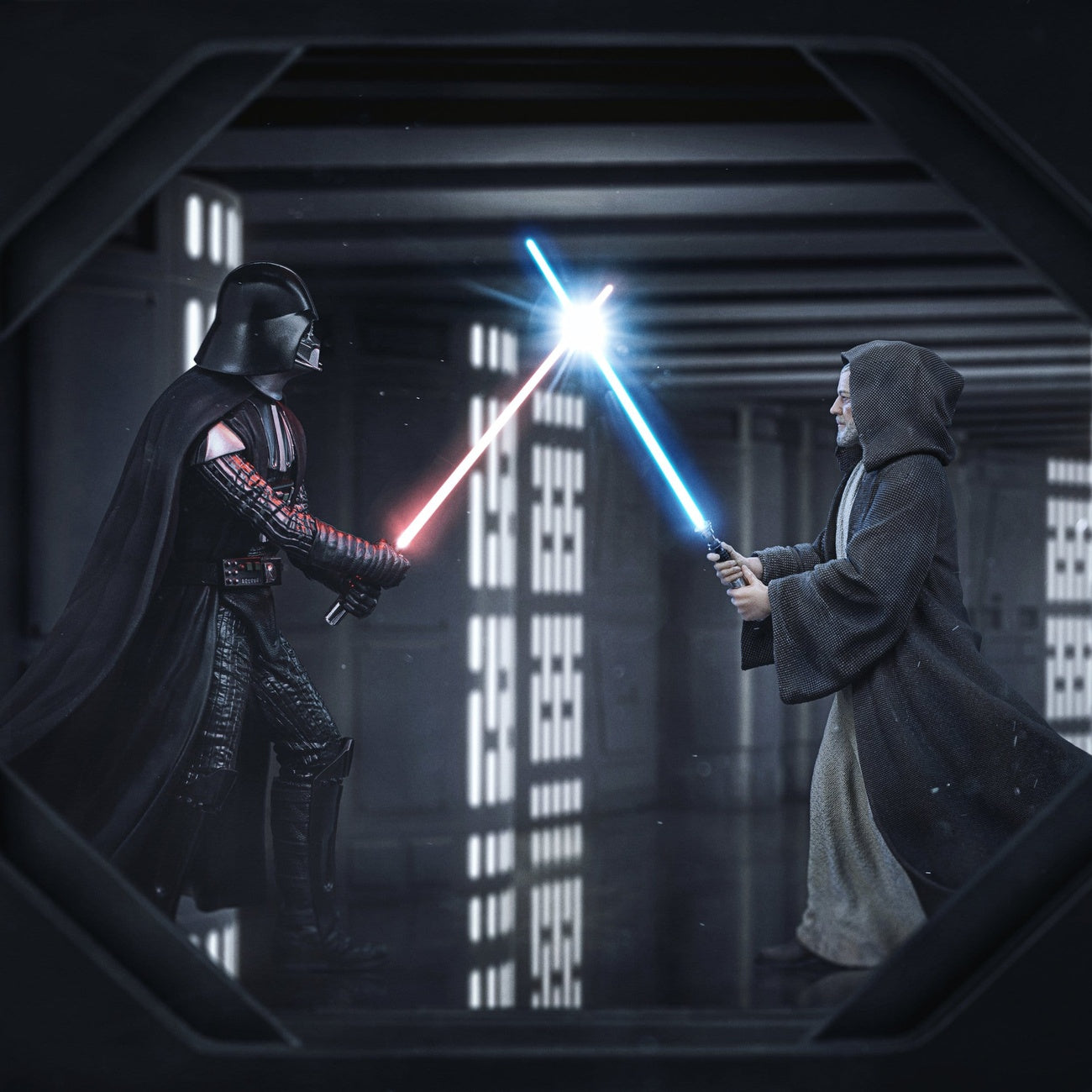 Immagine del prodotto Star Wars Deluxe Art Scale Statua 1/10 Darth Vader vs Obi-Wan Kenobi (CCXP Exclusive 2025) 24 cm