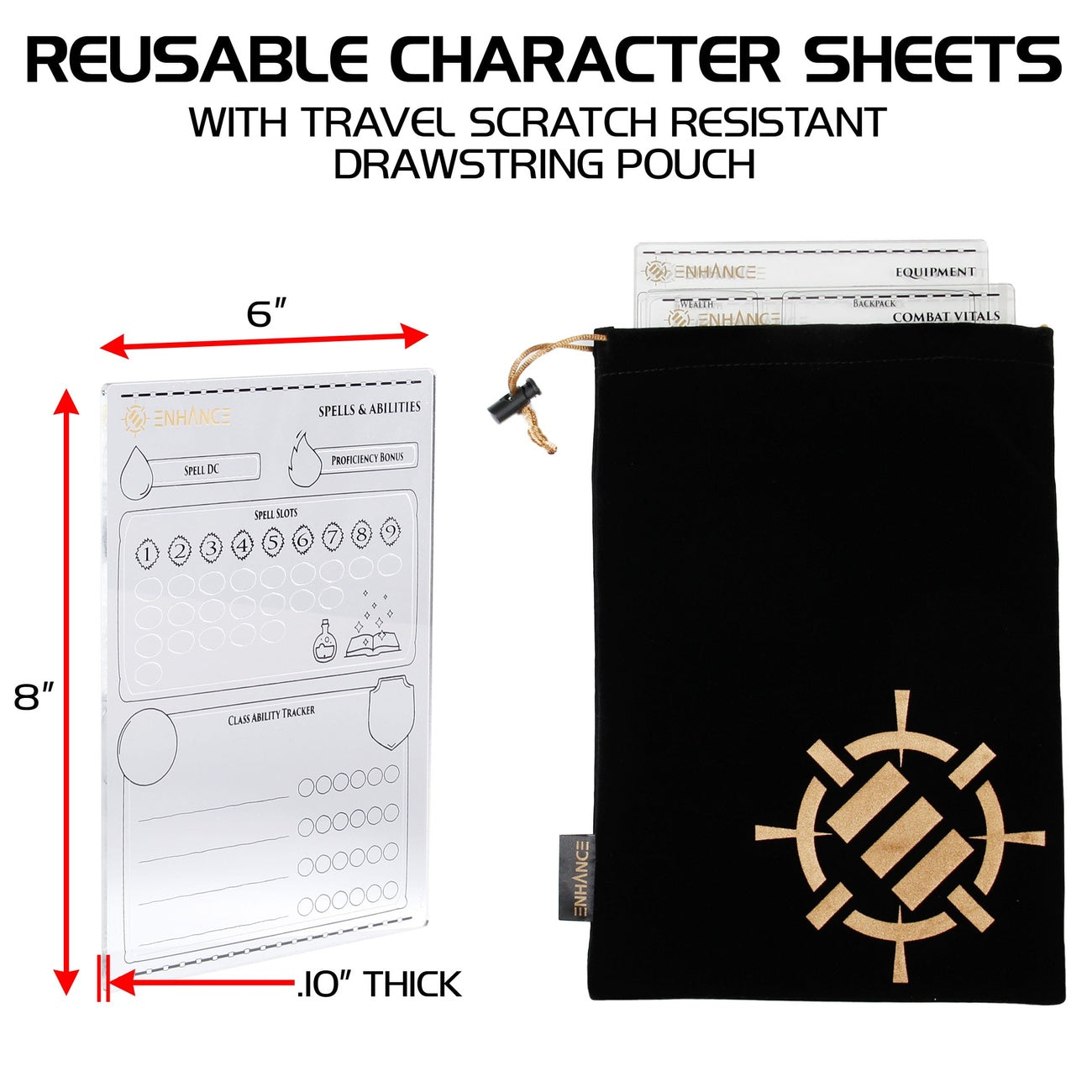 Product image Enhance RPG Series Acrylic Character Sheets Set *English Version*