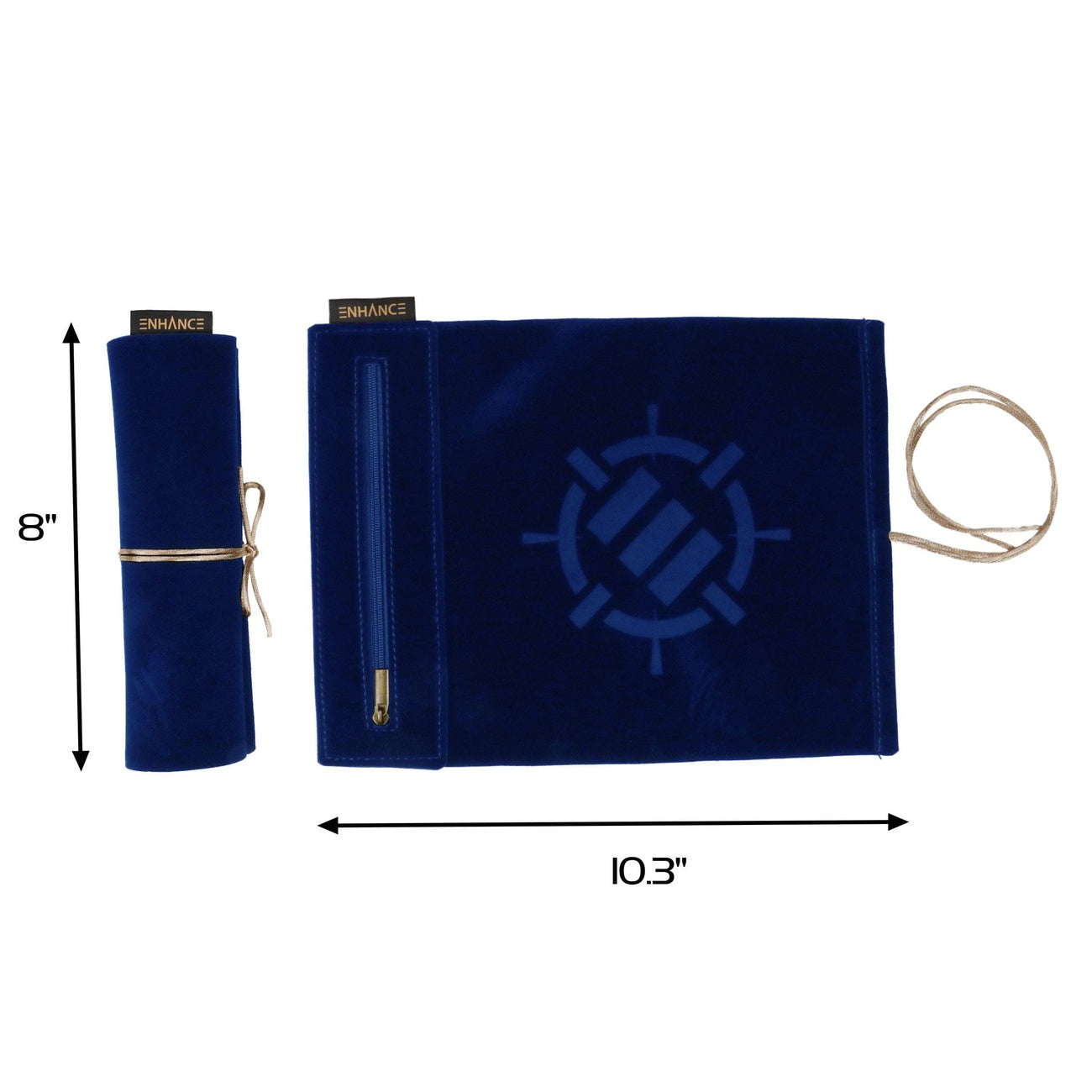 Product image Enhance Tabletop Roll on a Scroll Dice Bag with Blue Dice