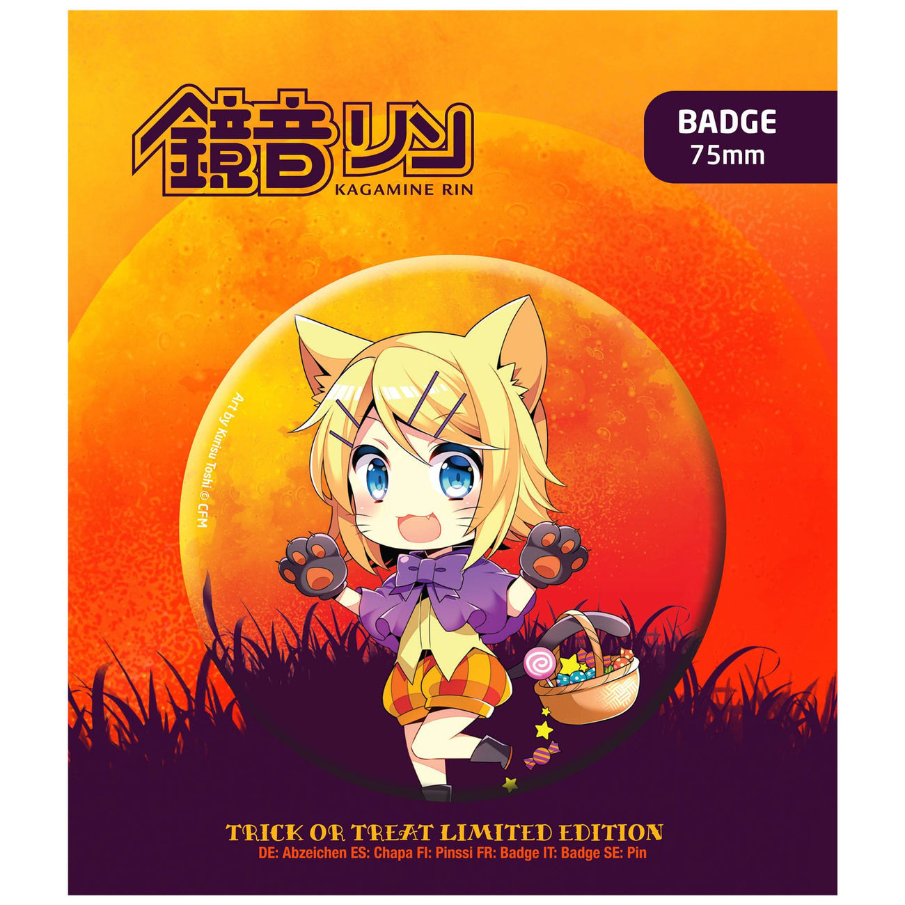 Immagine del prodotto Spilla Hatsune Miku Halloween Limited Edition Kagamine Rin