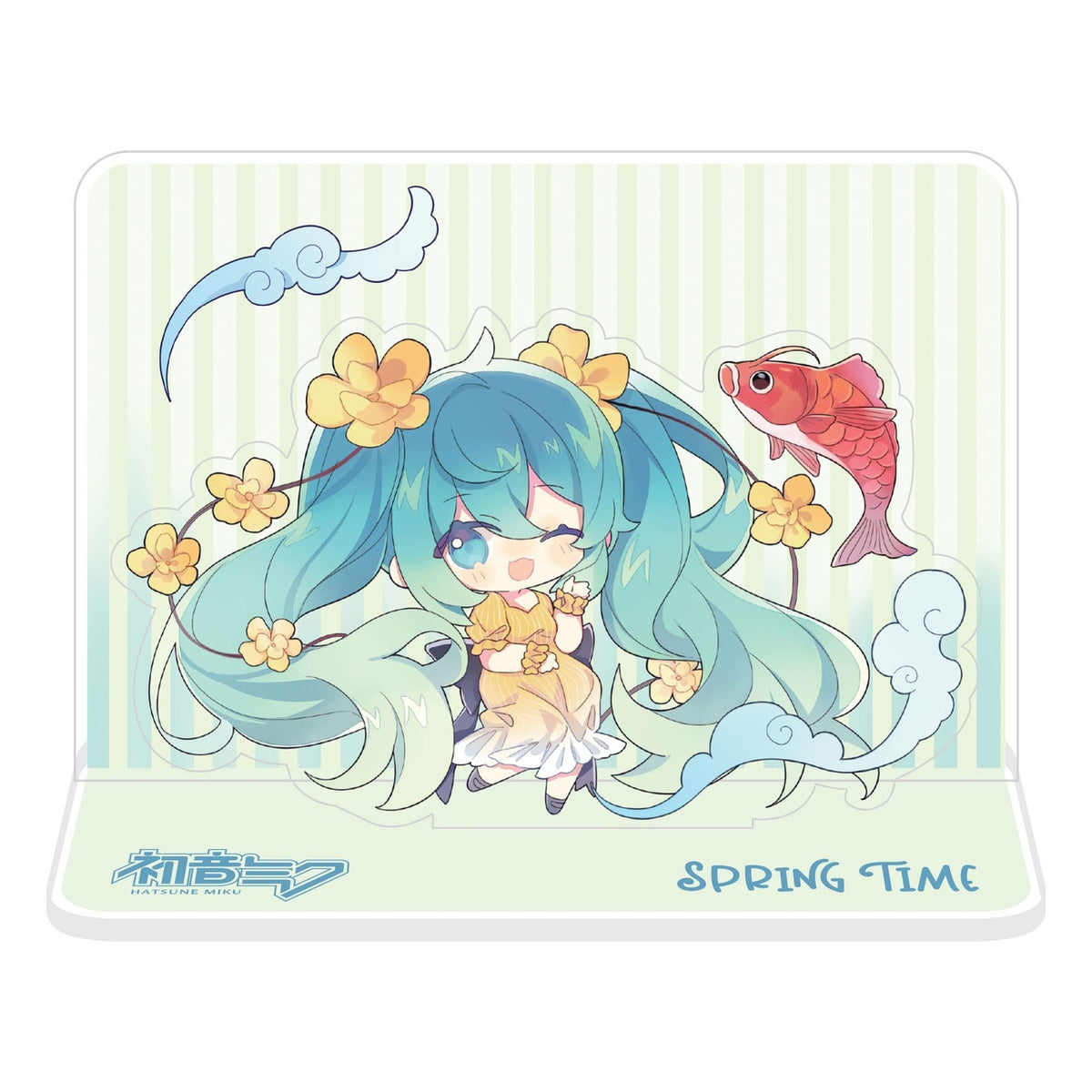 Immagine del prodotto Espositore figura in acrilico Hatsune Miku Hatsune Miku Spring Time Chibi Miku with Koi 11 cm