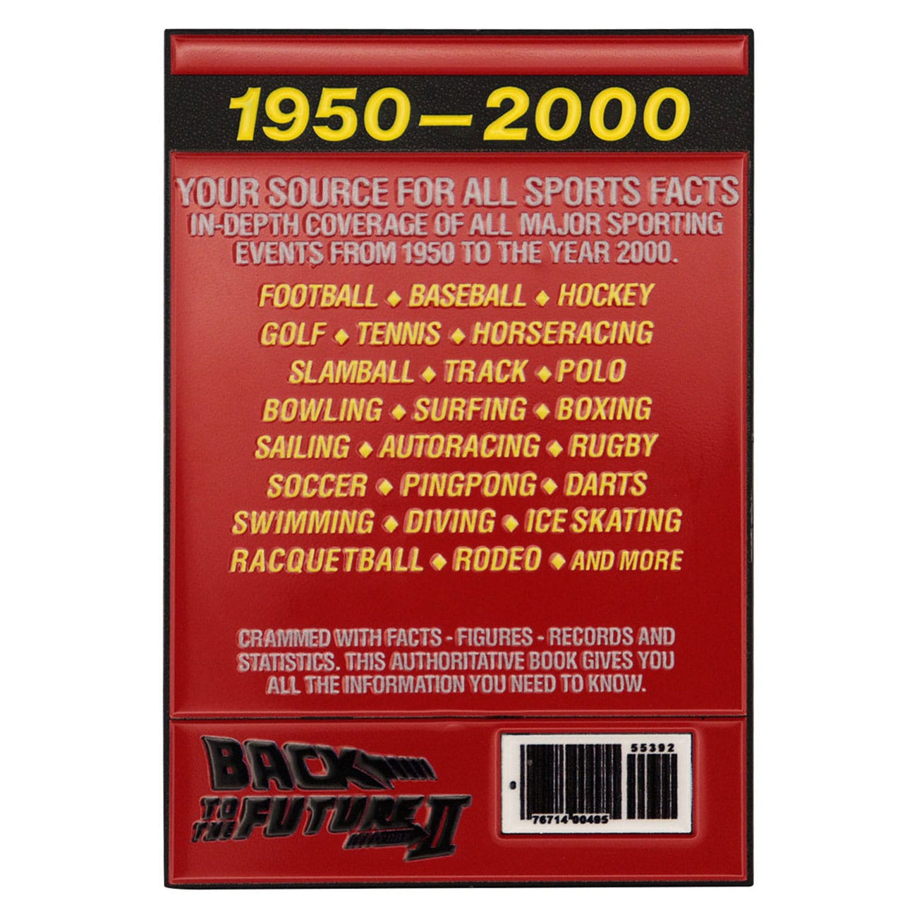 Product image Back to the Future Metal Bar Sports Almanac Limited Edition