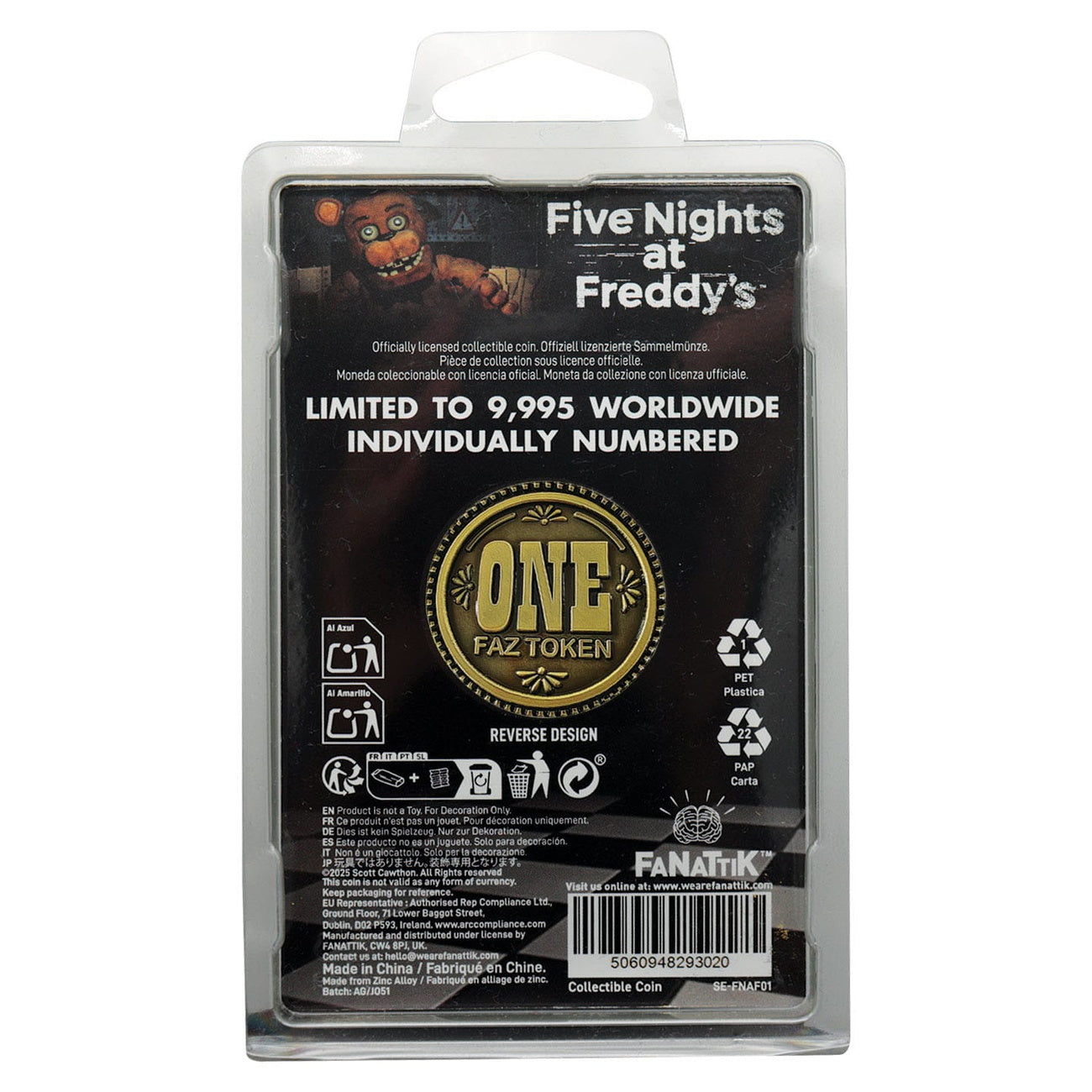 Immagine del prodotto Five Nights at Freddy's Moneta da collezione One Faz Token Edizione Limitata