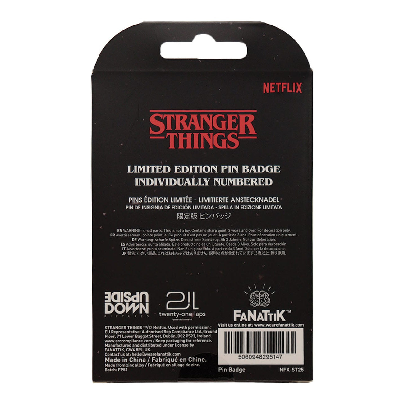 Immagine del prodotto Stranger Things Pin Hellfire Lives Edizione Limitata
