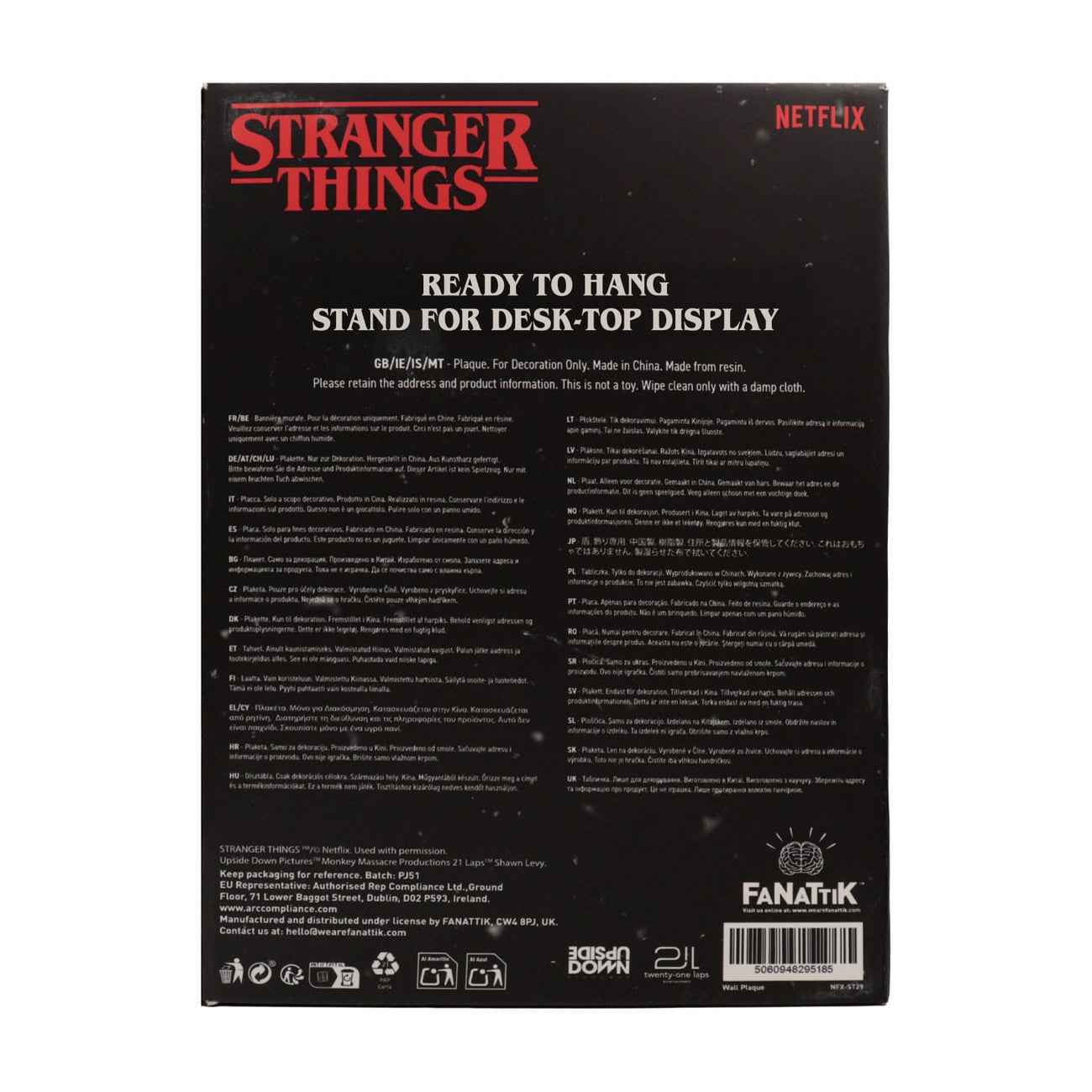 Product image Stranger Things Resin Sign Creel House Stained Glass Window
