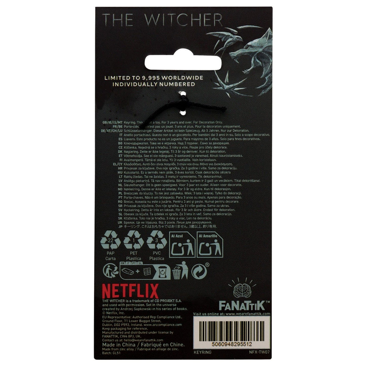 Immagine del prodotto The Witcher Portachiavi Witcher & Rutilia Edizione Limitata