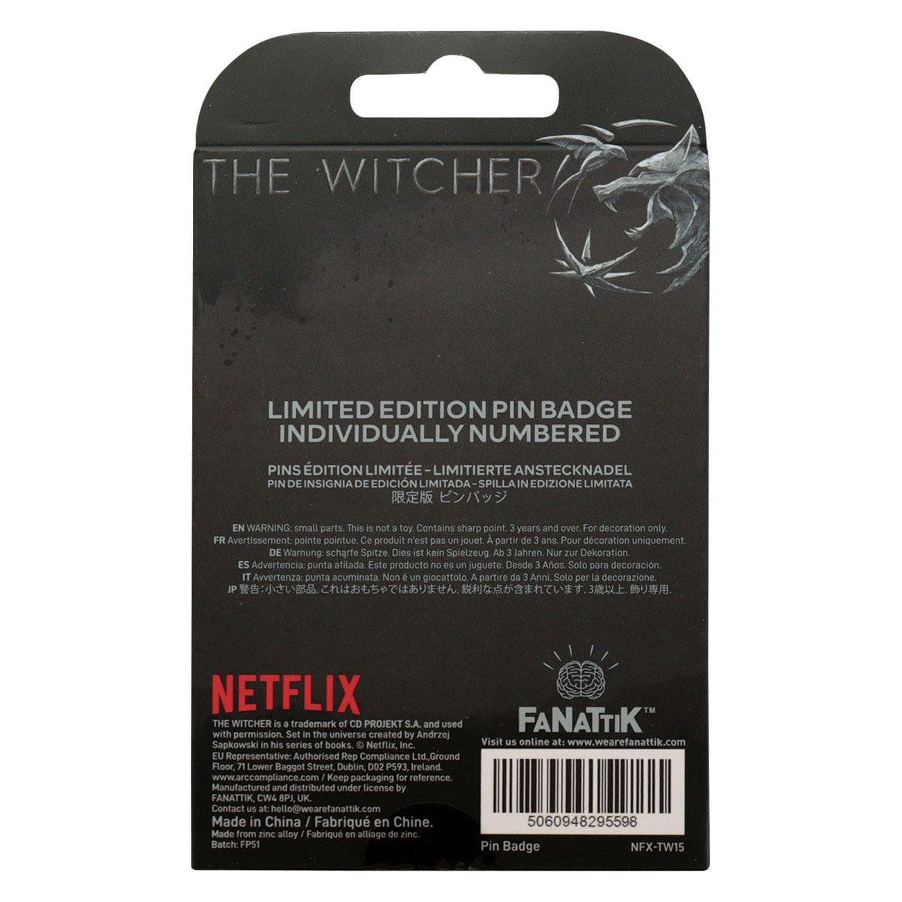 Immagine del prodotto The Witcher Spilla Simbolo del Witcher Edizione Limitata