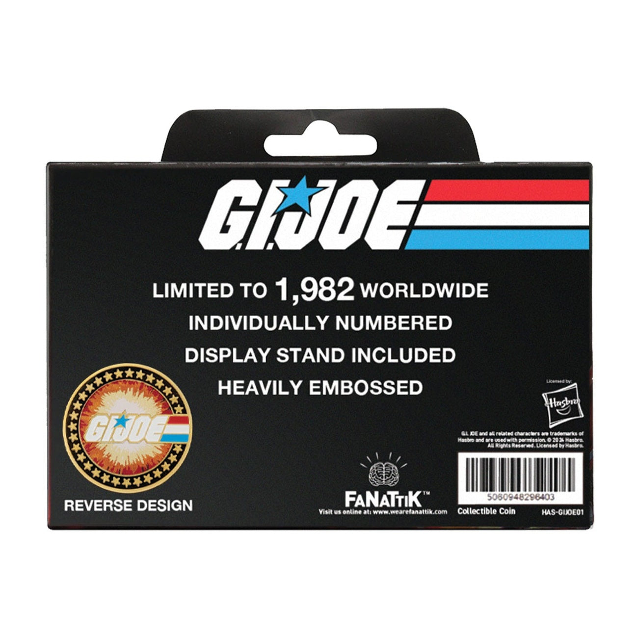 Immagine del prodotto G.I. Joe Moneta da collezione A Real American Hero 60º anniversario edizione limitata placcata oro 24k