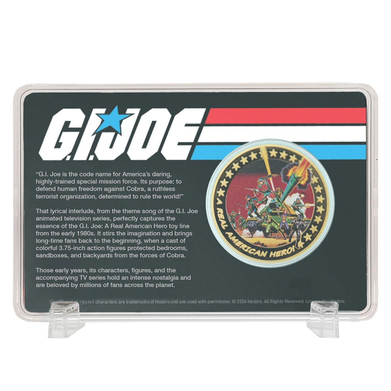 Immagine del prodotto G.I. Joe Moneta da collezione A Real American Hero 60º anniversario edizione limitata placcata oro 24k