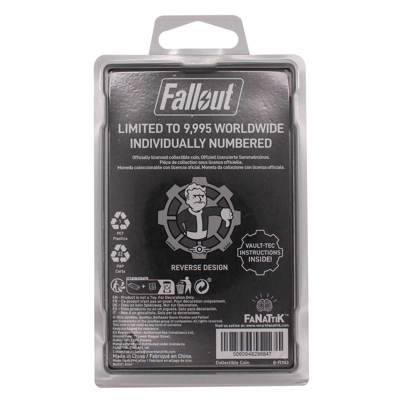 Immagine del prodotto Fallout Moneta da collezione Decision Black & White Edizione limitata