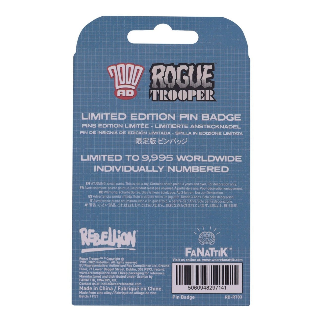 Immagine del prodotto 2000 AD Spilla Rogue Trooper GI Edizione Limitata