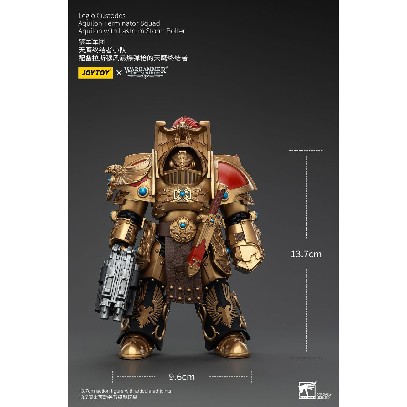 Immagine del prodotto Warhammer The Horus Heresy action figure 1/18 Legio Custodes Aquilon Terminator Squad Aquilon con Lastrum Storm Bolter 14