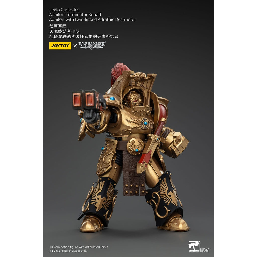 Immagine del prodotto Warhammer The Horus Heresy Action figure 1/18 Legio Custodes Aquilon Terminator Squad Aquilon con Adrathic Destructor binato