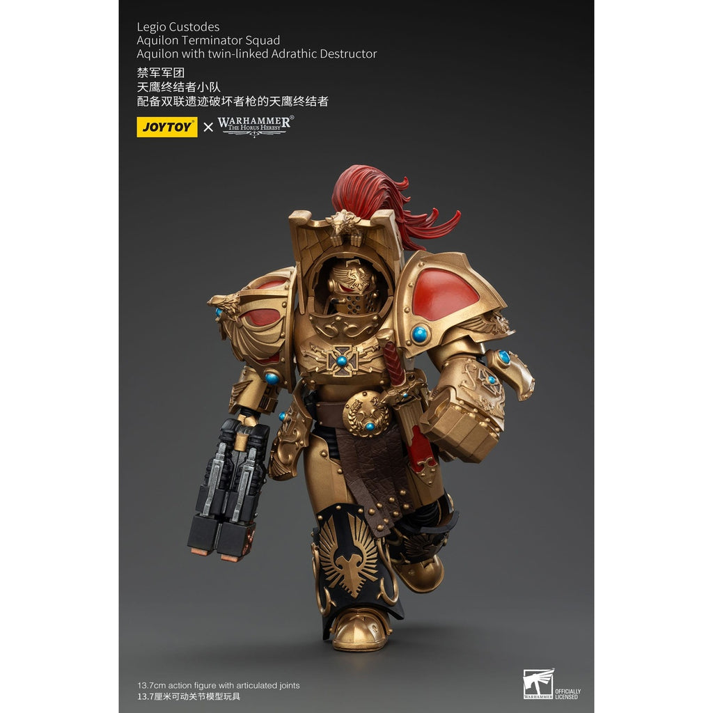 Immagine del prodotto Warhammer The Horus Heresy Action figure 1/18 Legio Custodes Aquilon Terminator Squad Aquilon con Adrathic Destructor binato