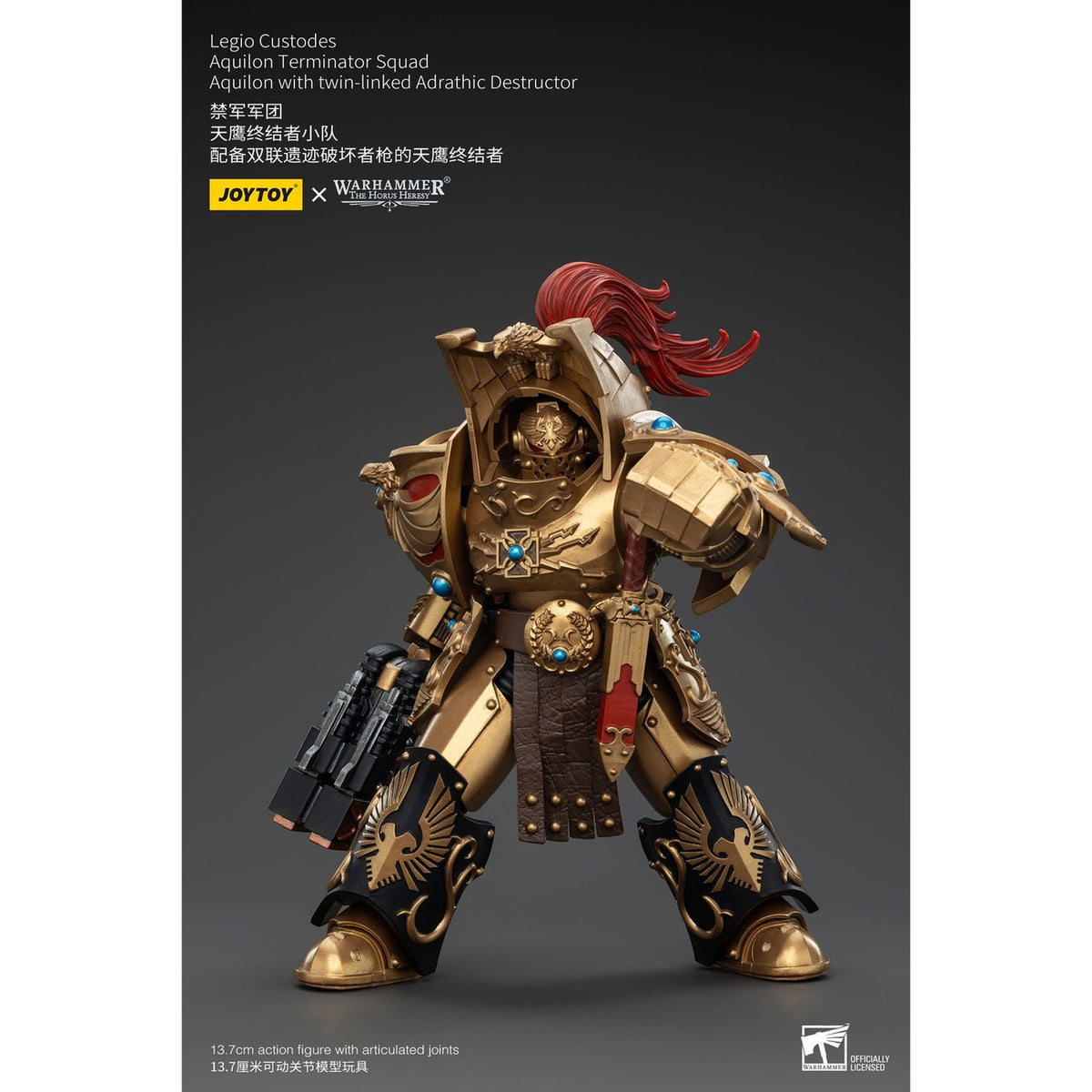 Immagine del prodotto Warhammer The Horus Heresy Action figure 1/18 Legio Custodes Aquilon Terminator Squad Aquilon con Adrathic Destructor binato